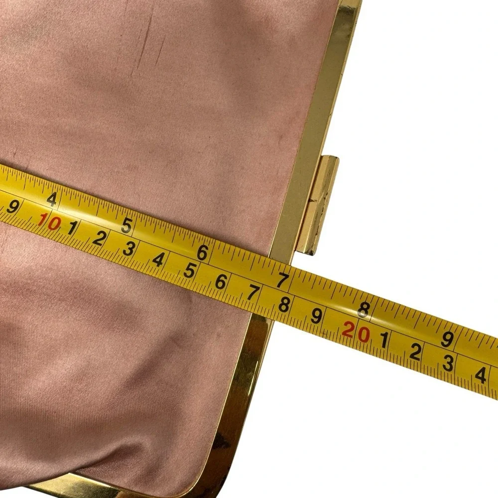 J Crew Frame Clutch In‎ Satin Purse Dusty Pink Evening Event Party Wedding NWT